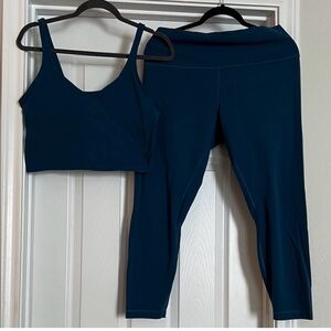lululemon athletica Blue Leggings and Top Set